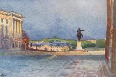 Königlicher Hof mit Statue von Ludwig XIV., Versailles